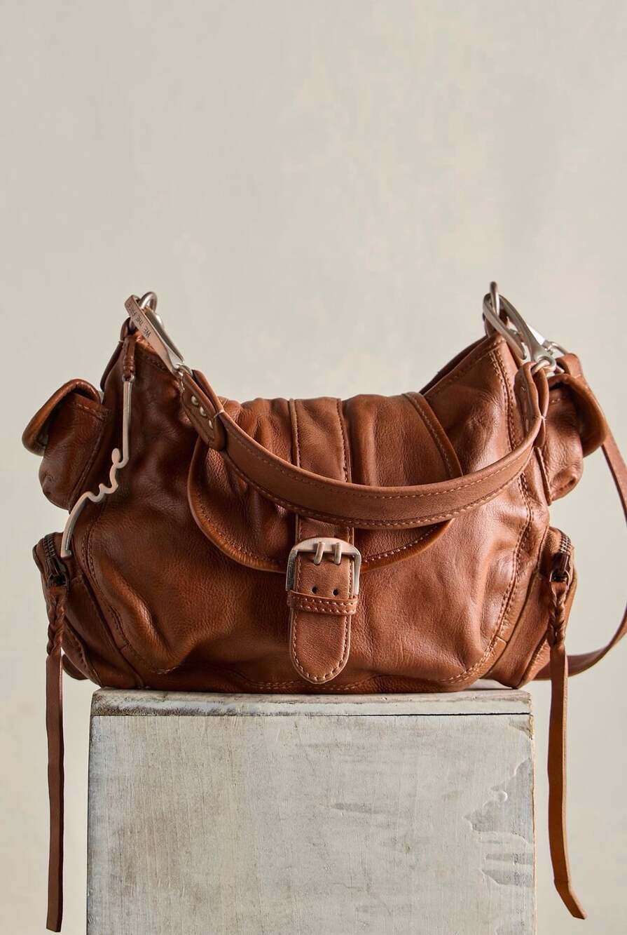 We The Free Baby Asher Tote Bag Brown Leather  NWT